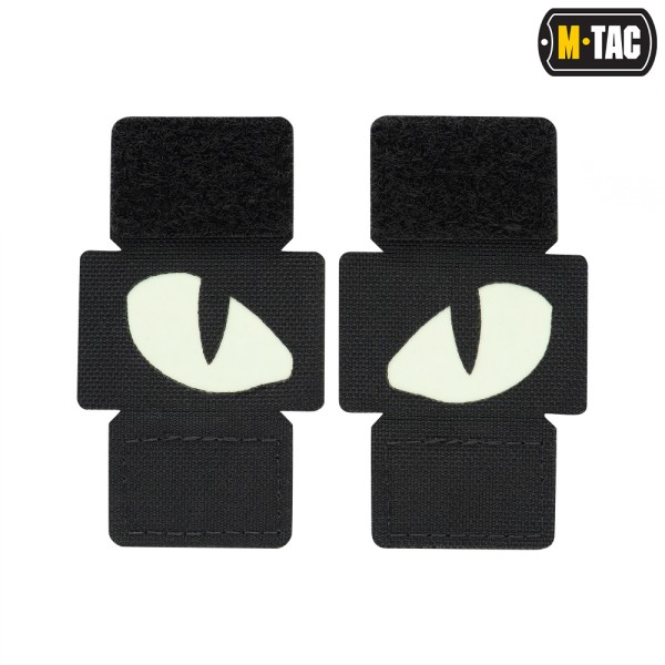 M-Tac naszywka Tiger Eyes Laser Cut (para) Black 