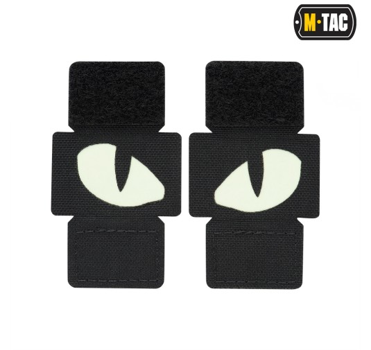 M-Tac naszywka Tiger Eyes Laser Cut (para) Black 