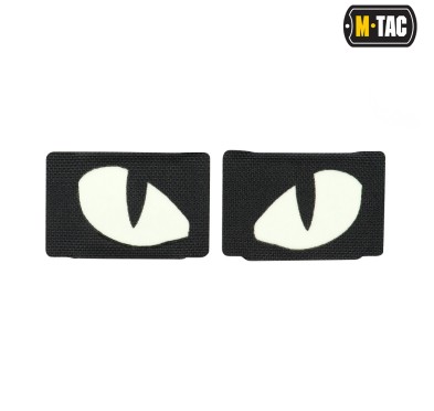 M-Tac naszywka Tiger Eyes Laser Cut (para) Black 