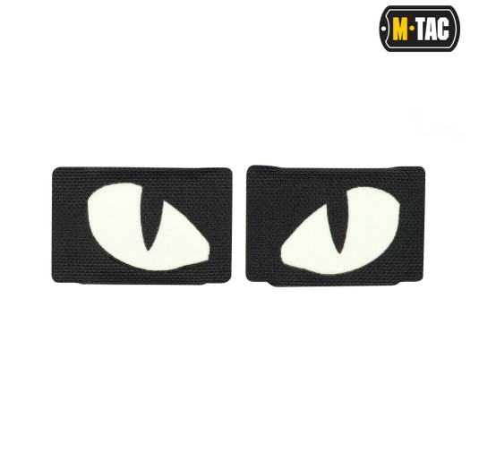 M-Tac naszywka Tiger Eyes Laser Cut (para) Black 