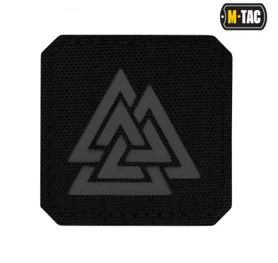 M-Tac naszywka Valknut Laser cut Black/Grey 