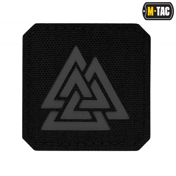 M-Tac naszywka Valknut Laser cut Black/Grey 