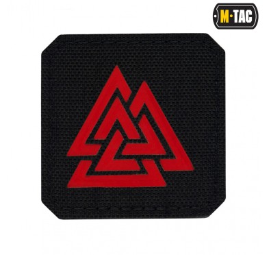 M-Tac naszywka Valknut Laser cut Black/Red 