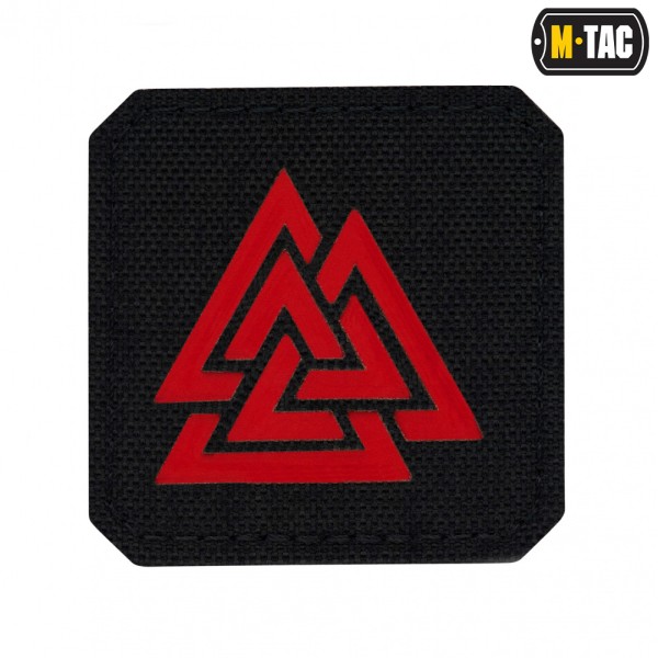 M-Tac naszywka Valknut Laser cut Black/Red 