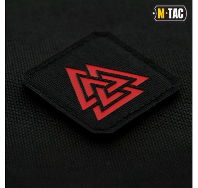 M-Tac naszywka Valknut Laser cut Black/Red 