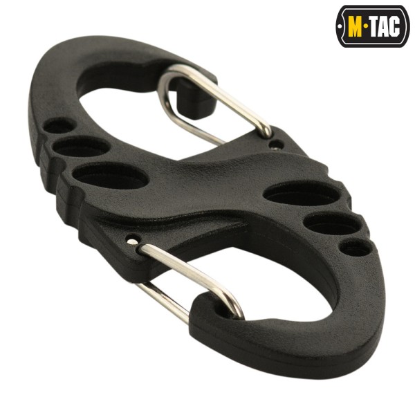 M-Tac dwustronny karabińczyk typu S-Hook plastikowy Black 