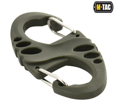 M-Tac dwustronny karabińczyk typu S-Hook plastikowy Olive 