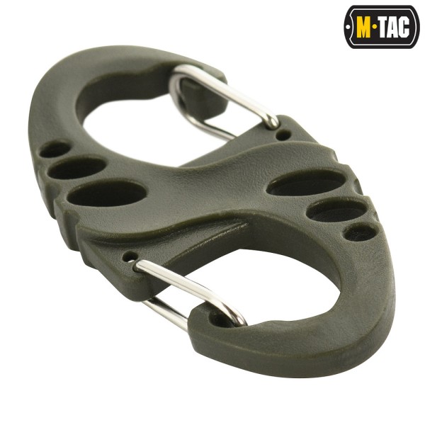 M-Tac dwustronny karabińczyk typu S-Hook plastikowy Olive 