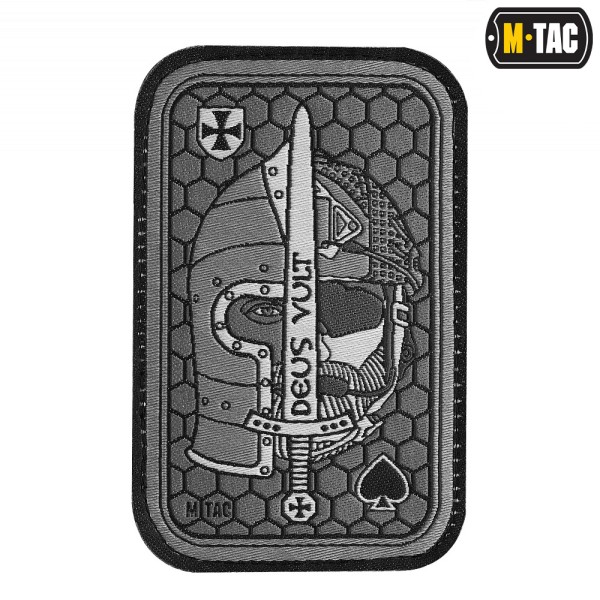 M-Tac naszywka Deus Vult Ace (Żakard) Grey 