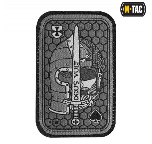 M-Tac naszywka Deus Vult Ace (Żakard) Grey 