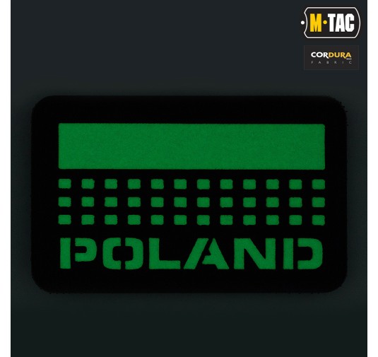 M-Tac naszywka Poland (z flagą) 50х80 Laser Cut Ranger Green/Lum 