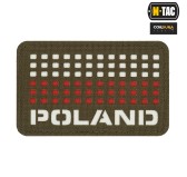 M-Tac naszywka Poland (z flagą) 50х80 Laser Cut Ranger Green/White/Red 