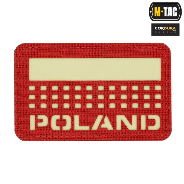 M-Tac naszywka Poland (z flagą) 50х80 Laser Cut Red/Lum 