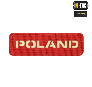 M-Tac naszywka Poland 25х80 Laser Cut Red/Lum 