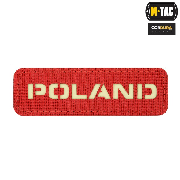 M-Tac naszywka Poland 25х80 Laser Cut Red/Lum 