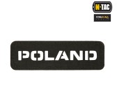 M-Tac naszywka Poland (przechodzi na wylot) 25х80 Laser Cut Black 