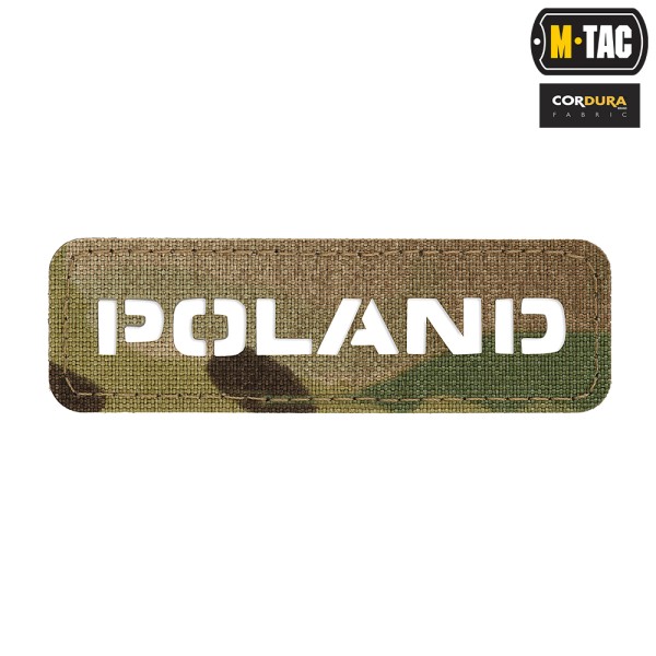 M-Tac naszywka Poland (przechodzi na wylot) 25х80 Laser Cut Multicam 