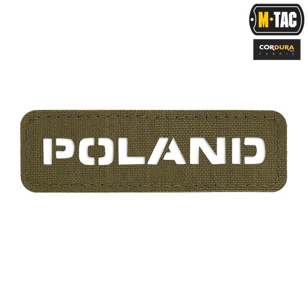 M-Tac naszywka Poland (przechodzi na wylot) 25х80 Laser Cut Ranger Green 