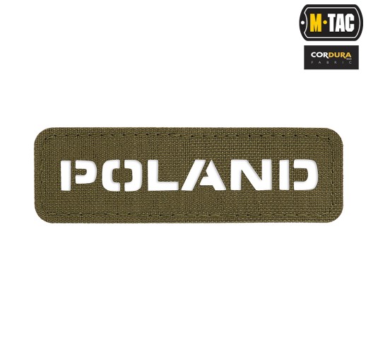 M-Tac naszywka Poland (przechodzi na wylot) 25х80 Laser Cut Ranger Green 