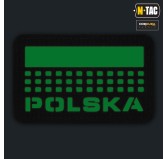 M-Tac naszywka Polska (z flagą) 50х80 Laser Cut Black/Lum 