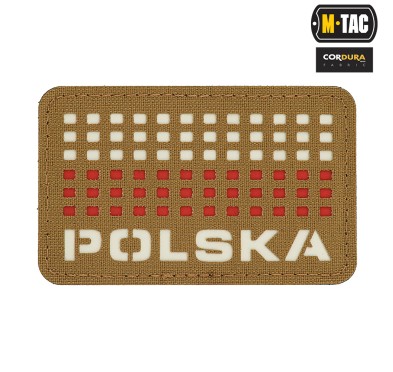 M-Tac naszywka Polska (z flagą) 50х80 Laser Cut Coyote/White/Red 