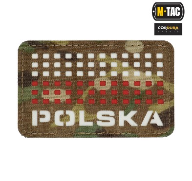 M-Tac naszywka Polska (z flagą) 50х80 Laser Cut 