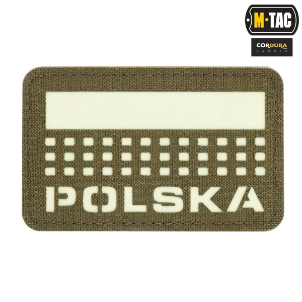 M-Tac naszywka Polska (z flagą) 50х80 Laser Cut Ranger Green/Lum 