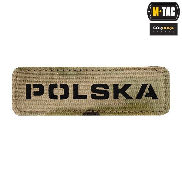 M-Tac naszywka Polska 25х80 Laser Cut Multicam/Black 