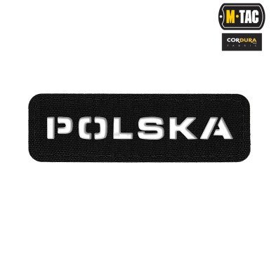 M-Tac naszywka Polska (przechodzi na wylot) 25х80 Laser Cut Black 