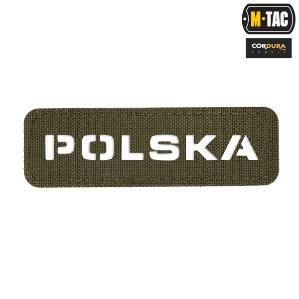 M-Tac naszywka Polska (przechodzi na wylot) 25х80 Laser Cut Ranger Green 