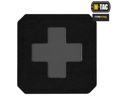 M-Tac naszywka Medic Cross Laser Cut Black/Grey 