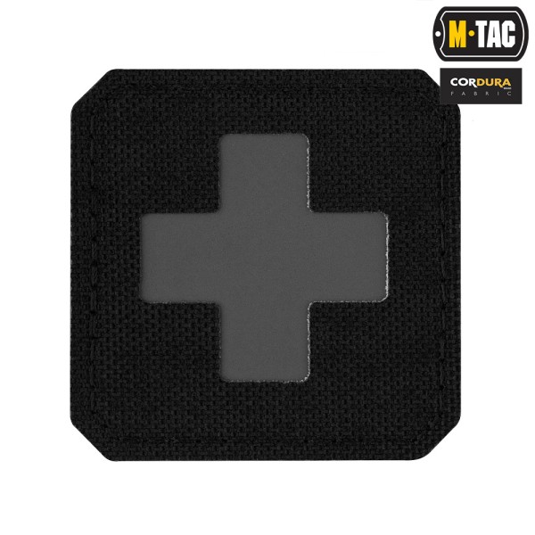 M-Tac naszywka Medic Cross Laser Cut Black/Grey 