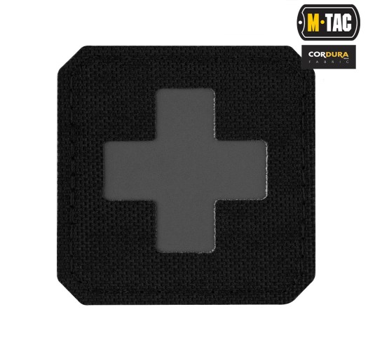 M-Tac naszywka Medic Cross Laser Cut Black/Grey 