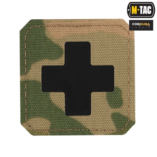 M-Tac naszywka Medic Cross Laser Cut Multicam/Black 