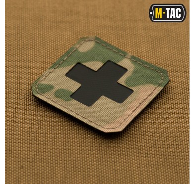 M-Tac naszywka Medic Cross Laser Cut Multicam/Black 