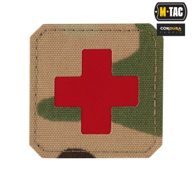 M-Tac naszywka Medic Cross Laser Cut Multicam/Red 