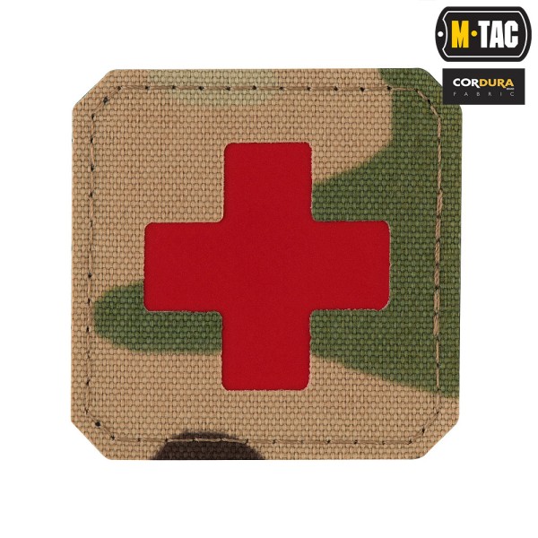 M-Tac naszywka Medic Cross Laser Cut Multicam/Red 