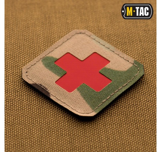 M-Tac naszywka Medic Cross Laser Cut Multicam/Red 