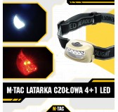 M-Tac latarka czołowa 4+1 LED 