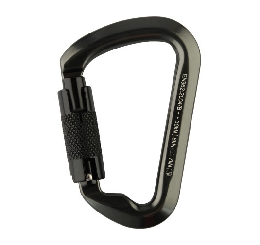 M-tac karabinek 10 cm z sprzęgającym key lock Black 