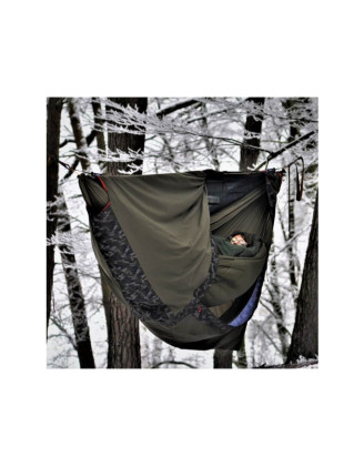 Wygodny hamak Kokon Flyhamak - lekki, ciemnozielony (60 znaków)