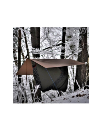 Wygodny hamak Kokon Flyhamak - lekki, ciemnozielony (60 znaków)