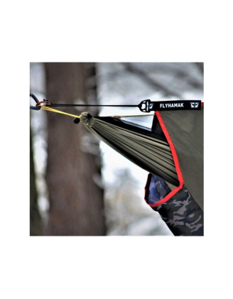 Wygodny hamak Kokon Flyhamak - lekki, ciemnozielony (60 znaków)