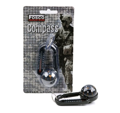 Karabińczyk Fosco - kompas i termometr w jednym!