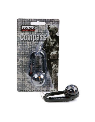 Karabińczyk Fosco - kompas i termometr w jednym!