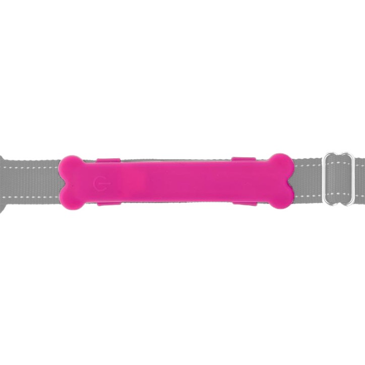 Różowa przypinka do obroży dla zwierząt - Ferribiella (Ledowa)