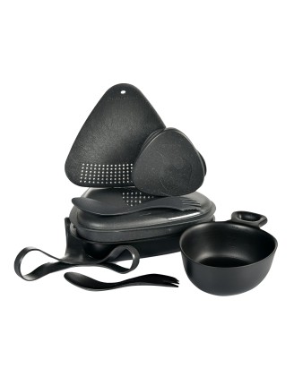 Najlepszy zestaw do jedzenia na świeżym powietrzu: Menażka Light My Fire Outdoor MealKit Bio slatyblack