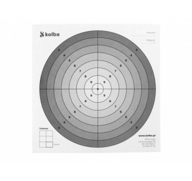 Komplet tarcz strzeleckich 14x14 cm biały środek 100 szt.