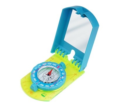 UST - Kompas mapowy z lusterkiem Hi Vis Folding Map Compass - Niebieski - 1156797