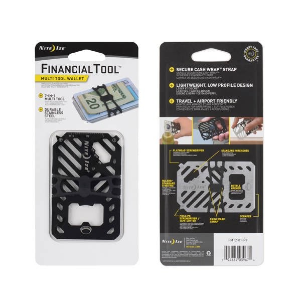 Nite Ize - FinancialTool Multi Tool Wallet - Czarny - FMT2-01-R7